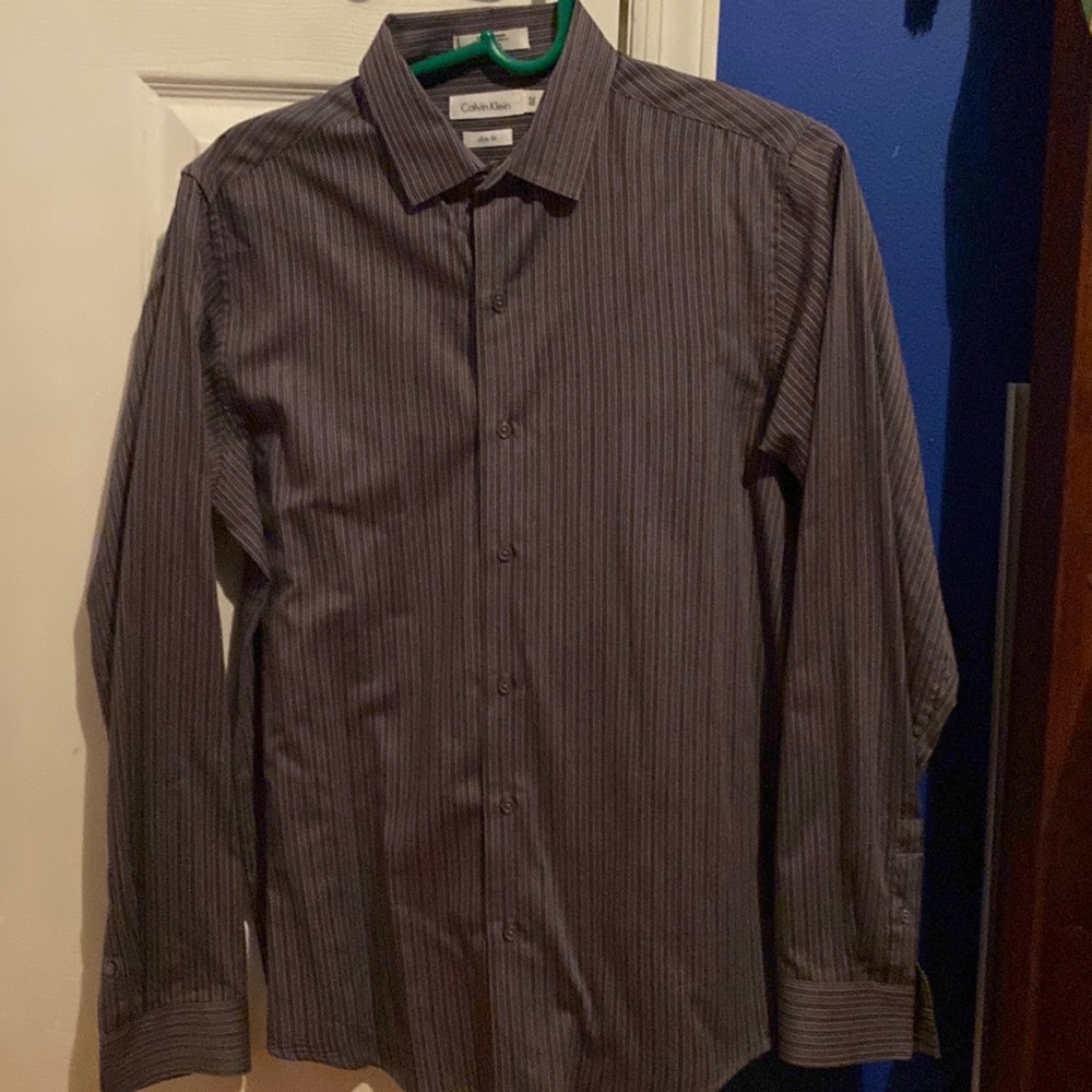 Calvin Klein button-down slim fit Dress Shirt